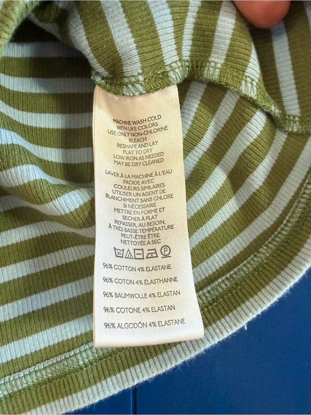 Maeve Green/Blue Puffed Sleeve Top, Large - Picture 5 of 6